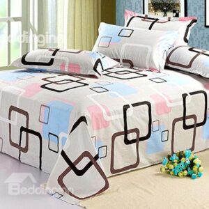 Irregular Colorful Check Printed Cotton Sheet
