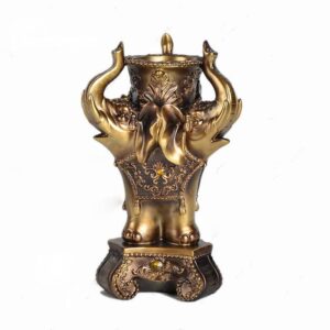 Candle Holder with Two Elephants