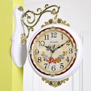 Rustic Quartz Double Faces Wall Clock
