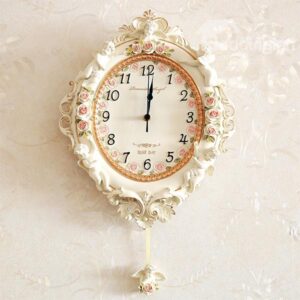 Angel Emboss Wall Clock Rustic European Style