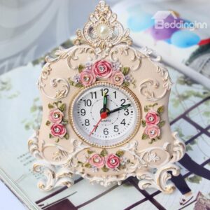 Korean Rustic Retro Rose Alarm Clock