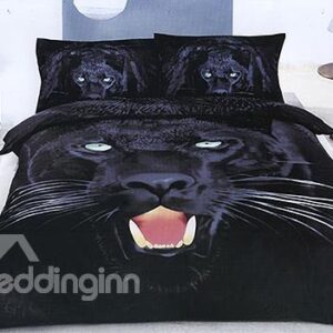 Top Class 4-Piece Black Panther Print 3D Bedding Sets