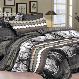 Shabby Chic with Circles 4-Piece Cotton Bedding Sets Of Princess