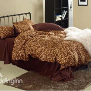 Elegant Sexy Leopard 3-Piece Bedding Sets with 60% Satin Drill