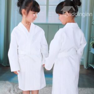 100% Egyptian Cotton Waffle Bathrobe Full Size for Boy and Girl