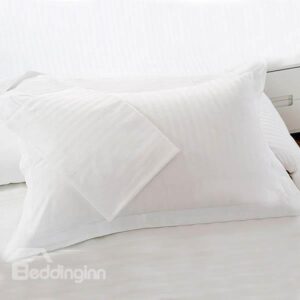 Cotton Sateen Solid Single White Pillowcase