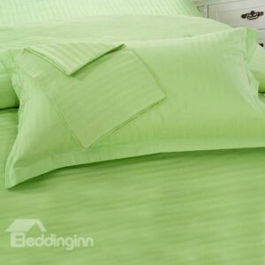 Green Cotton Sateen Solid Single Pillowcase