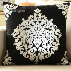 Classical European Style Cotton Decorative Pillowcase(Black) (10511145)
