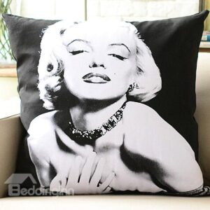 Marilyn Monroe Linen Decorative Pillowcase