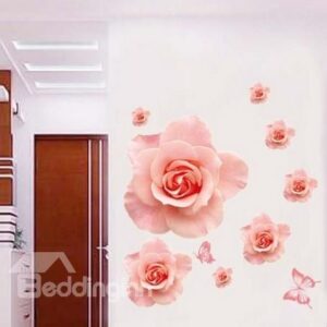 Beautiful Pink Rose Wallpaper/wall poster for Wall /Furniture/Window Removable