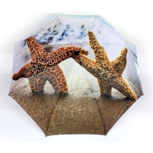New Arrival 3D Print Sea star/Starfish folding Umbrella UV-proof