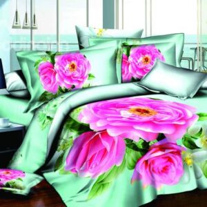 Dreamlike High Quality Pink Rose 4 Pieces Bedding Sets