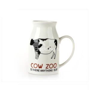 Super Lovely 450ml Milk Cups with Beautiful Letter and Cow Figure
