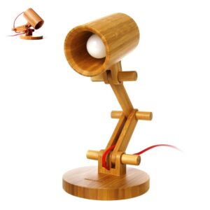 Creative Design 100% Natural Bamboo LED Elegant Table Lamp