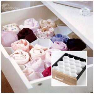 Completely New White Honeycomb Style Drawer Storage Organizer
