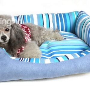 New Arrival Green and Blue Stripe Style Luxury Fashion Pet Bed