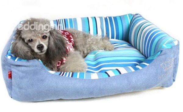 New Arrival Green and Blue Stripe Style Luxury Fashion Pet Bed