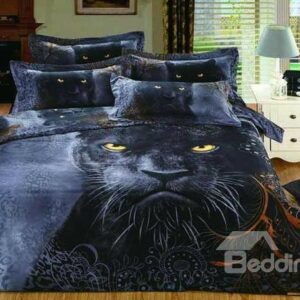 New Arrival Black Panther Print 4 Piece Bedding Sets /Duvet Cover Sets
