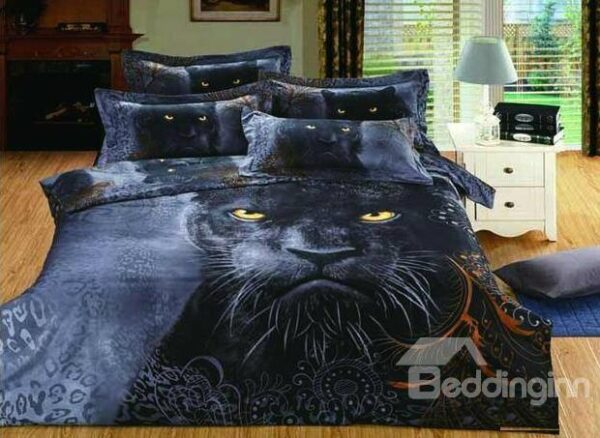 New Arrival Black Panther Print 4 Piece Bedding Sets /Duvet Cover Sets