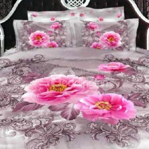 Fantastic Big Pink 3D Peony Print 4 Piece Duvet Cover/Bedding Sets