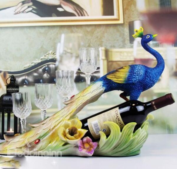 New Arrival Noble Delicate Peacock Shape Wine Rack