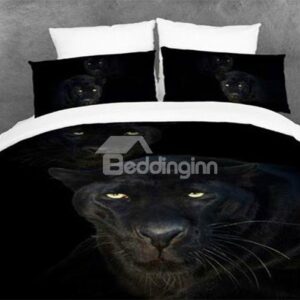 August Black Panther Print 4 Piece Bedding Sets/Duvet Duvet Cover Sets