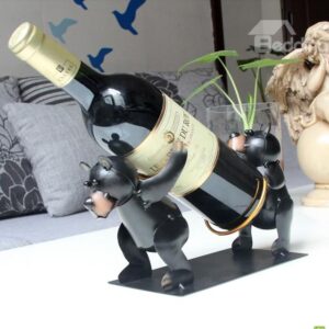 Cute Bear Brothers Design Wine Rack