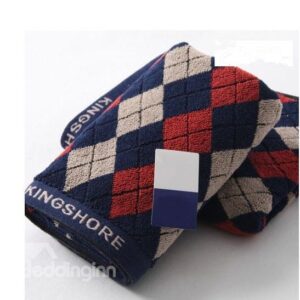 100% Egyptian Cotton Checked Soft Towel in Promotion