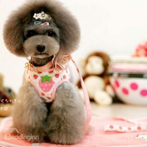 High Quality Soft Cute Sreawberry Style Fashion Pet Harnesses