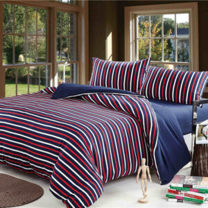 Fashion Style Unique Knitting Material Stripe 4 Piece Bedding Sets