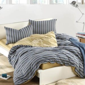 Simple fashion Style High quality Cotton made Stripes 4 Piece Bedding Sets/Duvet Cover Sets