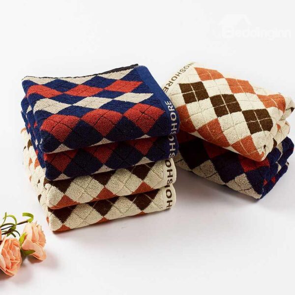 New Arrival High Class 100% Cotton Checkered Towel