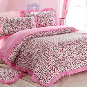 Sexy Pink Leopard Print 4 Piece Bedding Sets/Duvet Cover Sets
