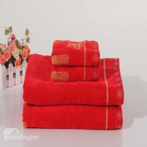 New Arrival High Quality 100% Cotton Skin Care Red One-piece Bath Towel