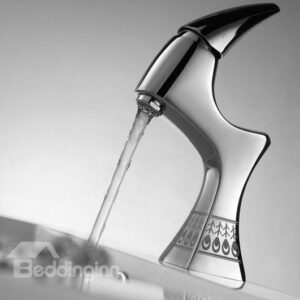 Luxury Beautiful Line Design Pure Copper Faucet
