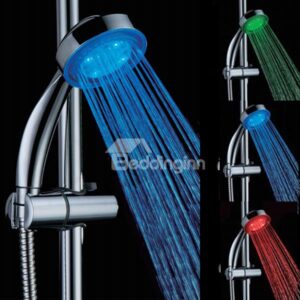 High Quality LED Rainfall Shower Head Faucet Changing Colors by Temperature
