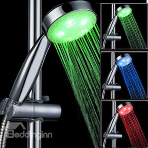 Creative Unique LED 3 Colors Changing Shower Head Faucet
