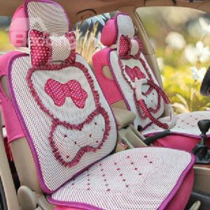 New Arrival Pretty Bow with Lace Style Ice Silk Material Fashion Lady's Seat Covers