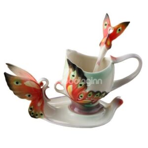 Ceramic Enamel Porcelain Creative Butterfly Coffee Cup
