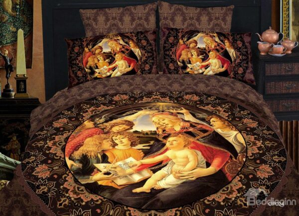 New Arrival Elegant Famous Painting Print 4 Piece Bedding Sets/Duvet Cover Sets