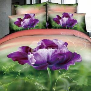 3D100% Cotton Alone Blooming 4 Piece Bedding Sets