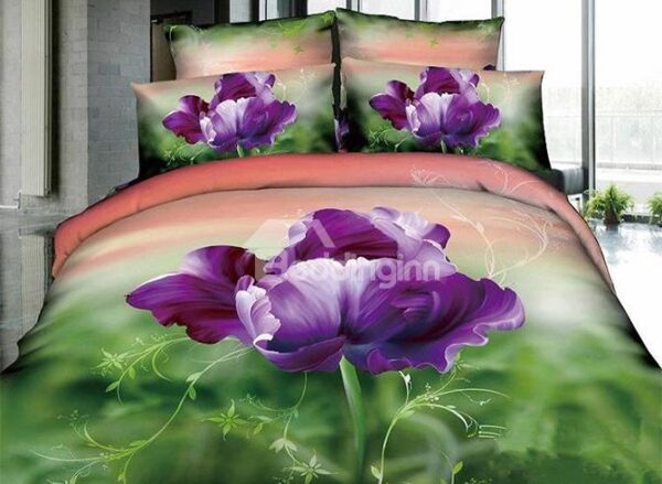 3D100% Cotton Alone Blooming 4 Piece Bedding Sets