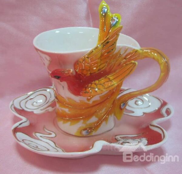 New Arrival Porcelain Gorgeous Phoenix Coffee Cup