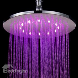 Fashion 10 Inches LED Changing Color Pure Copper Shower Head faucet