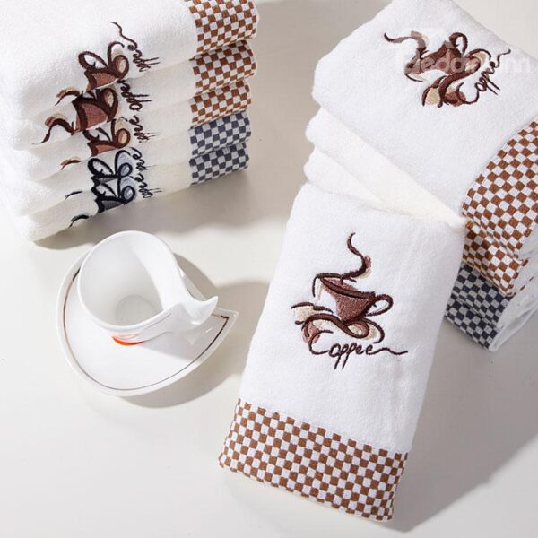 New Arrival Coffee Cup Print Twistless Towel