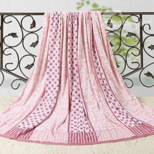 New Arrival Top Class Cozy Skin Friendly Checked Towelling Coverlet