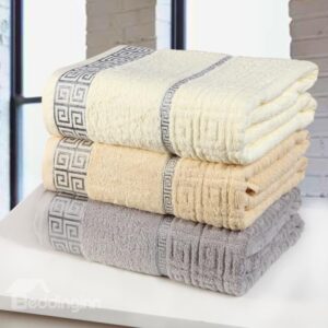 New Arrival 100% Cotton Skin Care The Great Wall Grid Bath Towel
