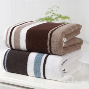 New Arrival High Quality 100% Cotton Skin Care Stripe Bath Towel