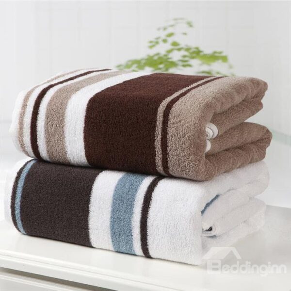 New Arrival High Quality 100% Cotton Skin Care Stripe Bath Towel