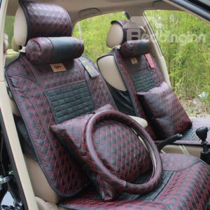 High Quality Luxury Leather Made 9 Piece Car Set Covers